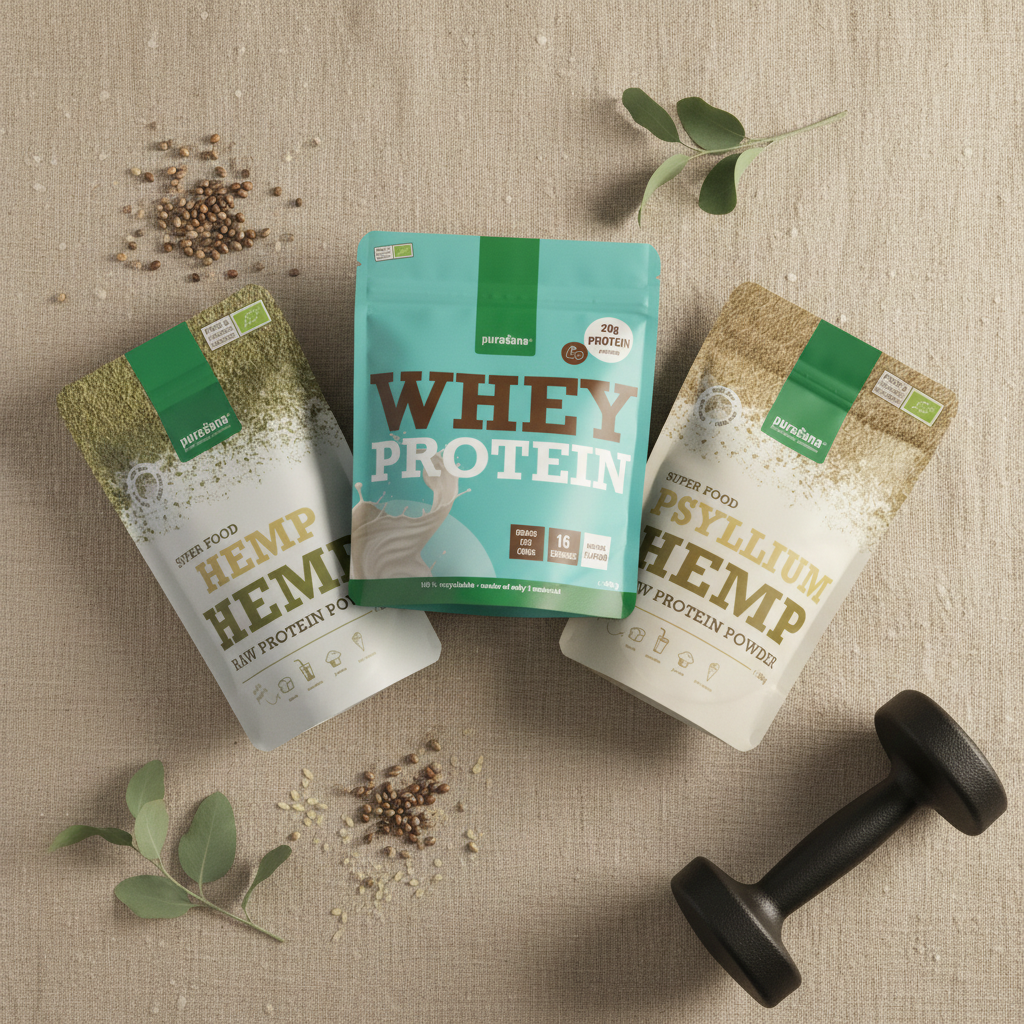 Panier Muscles Bio Purasana – Whey, Hemp Protein et Psyllium